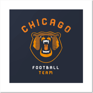 Fierce Chicago Bears Football Tailgate Party Sunday Posters and Art